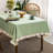 Waffle Weave Textured Rectangle/Oblong Tablecloth With Cotton Retro Ruffle Trim Solid For Farmhouse Decor-1952496576-1952496579
