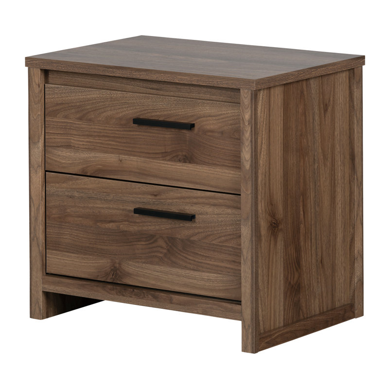 Tao 2 - Drawer Nightstand, Natural Walnut