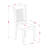 7 Piece Set Consist of a Rectangle Wooden Table with Butterfly Leaf and 6 Linen Fabric Dining Chairs, Saddle Brown