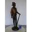 Statue en bronze Gahanna Texas Jack montée sur une base en marbre - Taille: L 11 po x l 9 po x H 31 po.