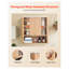 Armoire murale de salle de bain moderne en bois avec porte et tablettes réglables - Organisateur de rangement au-dessus de la toilette