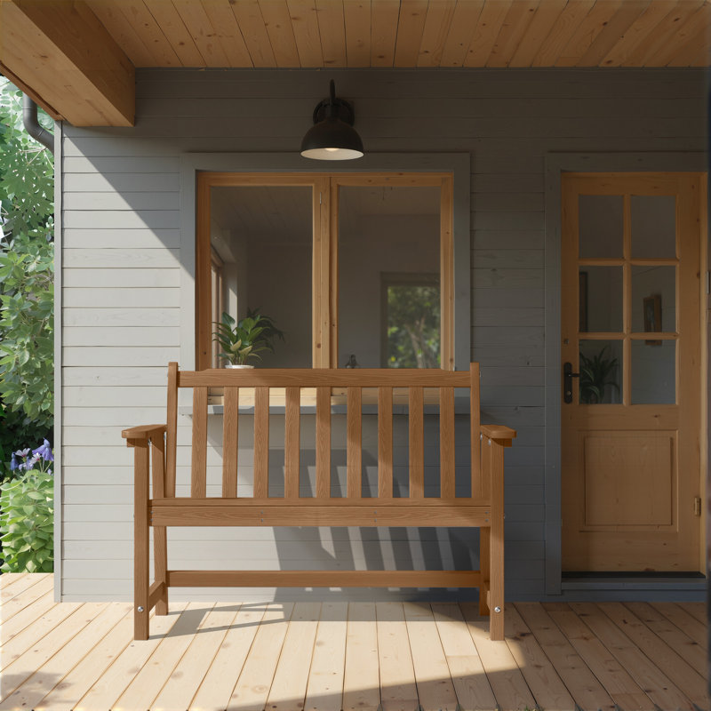 Causeuse d'extérieur HDPE, Teak