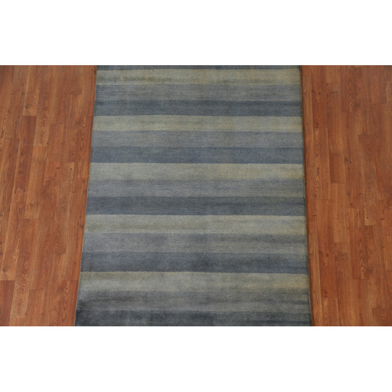 Striped Gabbeh Oriental Area Rug 4x6