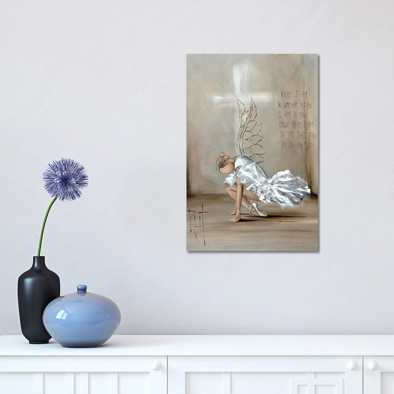 « Here I am to adoration » par rut art Creations-impression, Toile tendue, Pas de tapis, H 12 po x l 18 po x 1,5 po