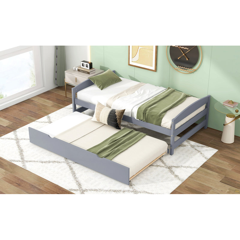 Lit plateforme avec lit gigogne Watsons, Gris