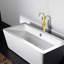 Robinet de baignoire autoportant avec douche à main - Métal, unité en métal brossé moderne moderne