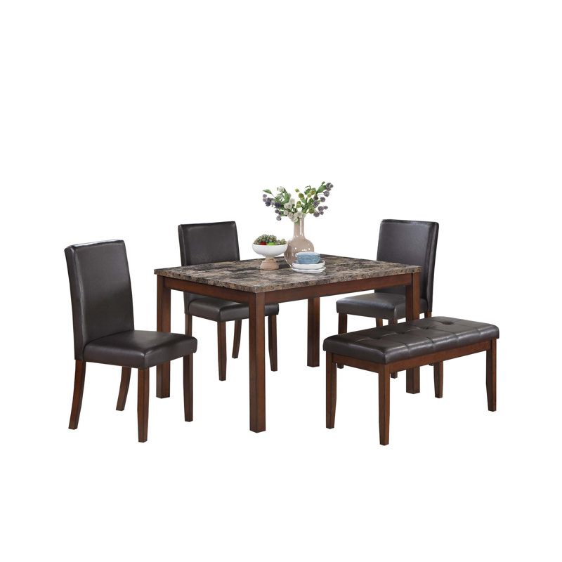 5 Piece Dining Set With Chairs And Bench