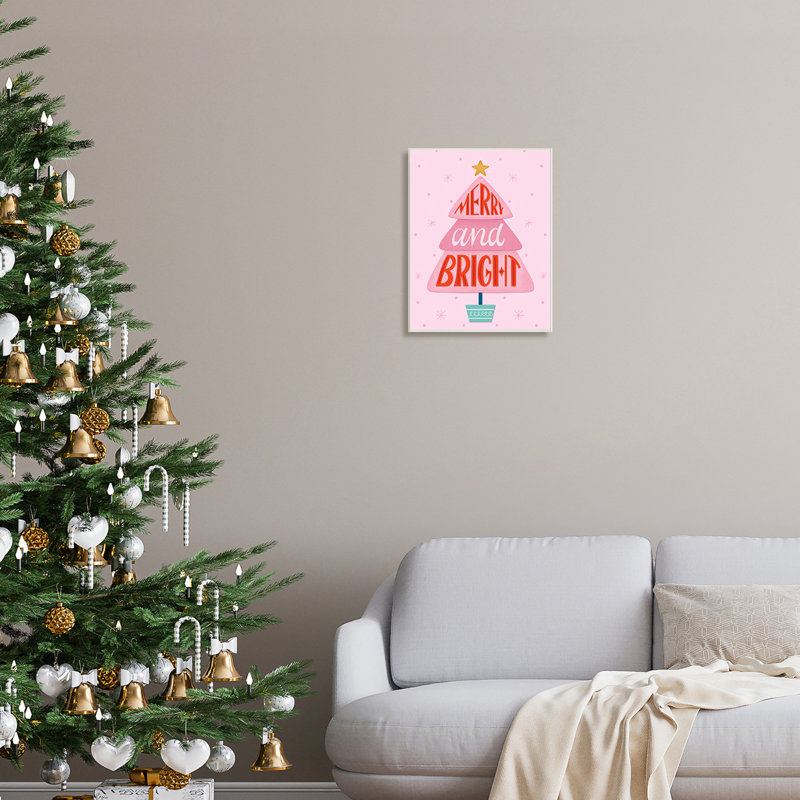 Merry & Bright, Plaque murale, H 19 po x l 13 po x P 0,5 po