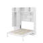 Grand lit escamotable escamotable grand format avec armoire supérieure, tablettes et garde-robe-286046196