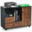 35.5 " Wide 2 - Drawer 2 - Shelf Filing Drawer Storage Cabinet with