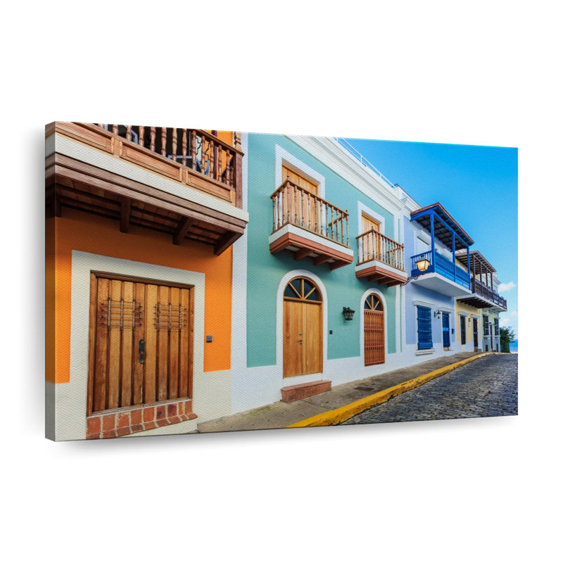 San Juan Street sur impression sur toile, H 20 po x l 30 po x P 1,25 po