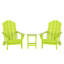 Chaise Adirondack pliante en plastique pour 2 personnes avec table Laguna-812154973