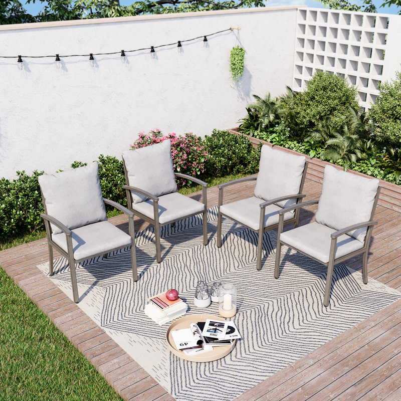 Chaise de patio avec coussin Jeitt