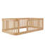 Base de lit en bois avec clôture en bois-2063420042