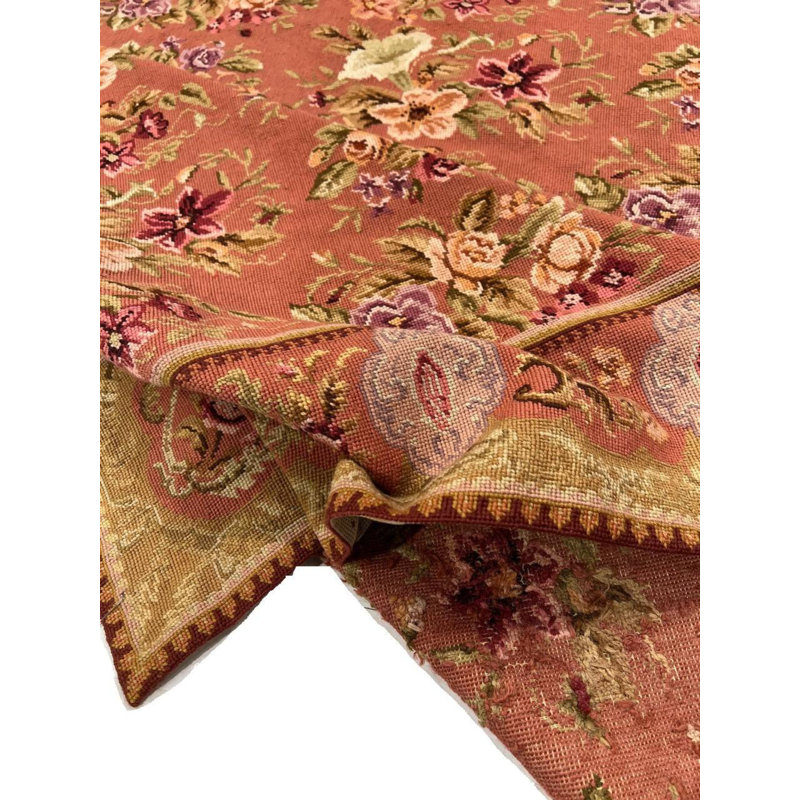 Canvello 1980S Vintage Needlepoint Flat Weave Rug - 6'7'' X 9'4''