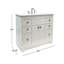 Meuble-lavabo simple 40 po - Finition blanche avec comptoir en céramique blanche-534626111-534626110
