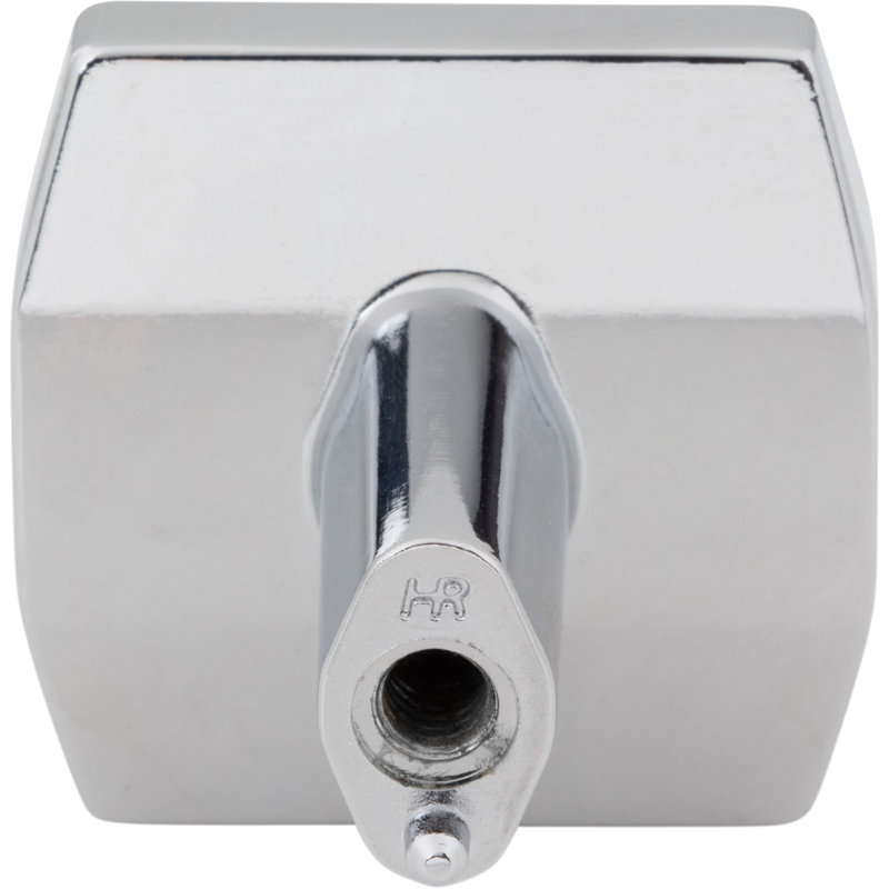 William 1-1/4" Length Square Knob, Polished Chrome