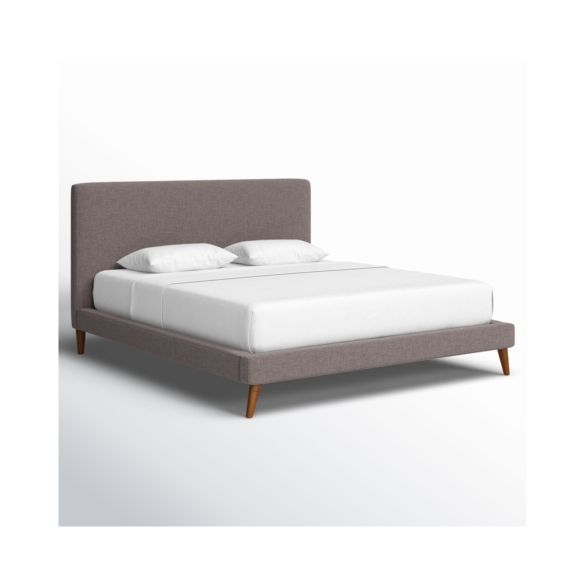 Williams Upholstered Bed, Dark Gray Linen, California King
