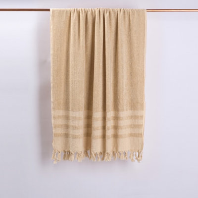 Serviette de bain en lin tissée à la main
