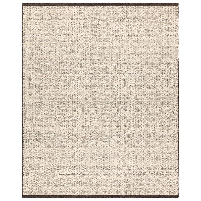 Tapis ivoire fait à la main Merwyn ELZ04, Rectangulaire 8 pi x 10 pi