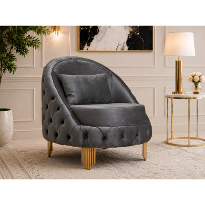 Chaise en velours 33 po Valorie