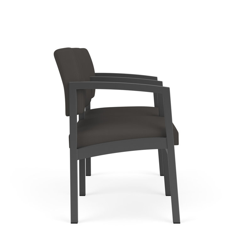 Structure en métal 2 places Lenox, Gris anthracite, Noir Patriot Plus - Vinyle lavable au chiffon
