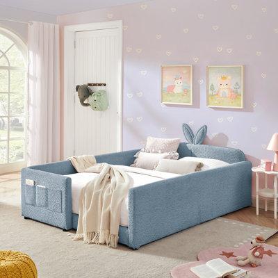 Lit plateforme double tapissier