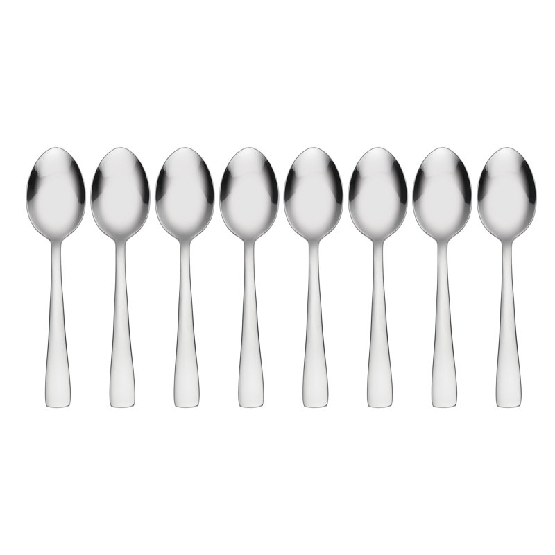 Zinc Everyday Flatware Teaspoons, Set Of 8
