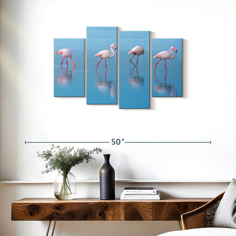 Flamants roses du lac bleu Brampt, H 22 po x l 36 po