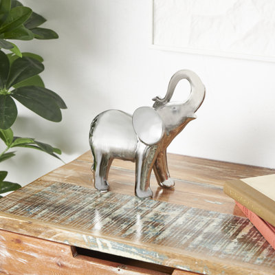 Henslee Ceramic Standing Elephant Sculpture