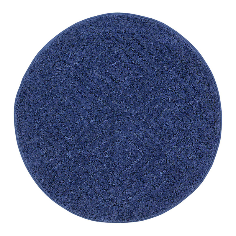 Lalor 100% Cotton Non-Slip Bath Rug, Blue