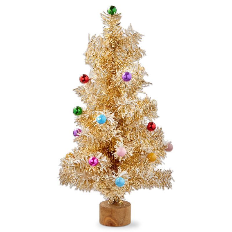Fa La Tree Decor Large Gold Plastic Christmas, 20" x 7.5"