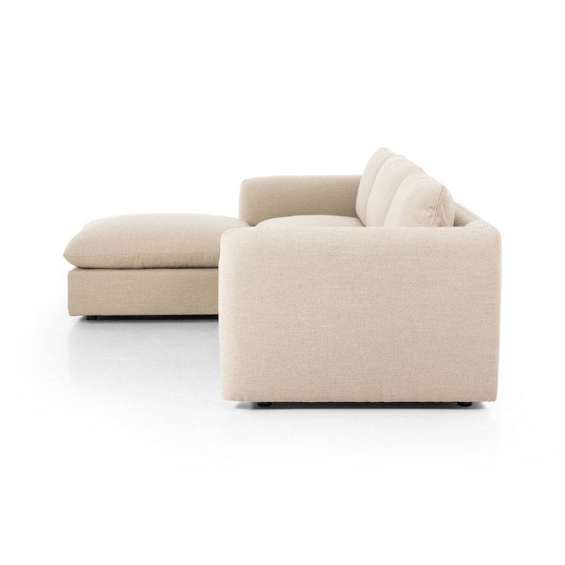 Ingel Chaise Sectional, Antwerp Taupe Linen Blend
