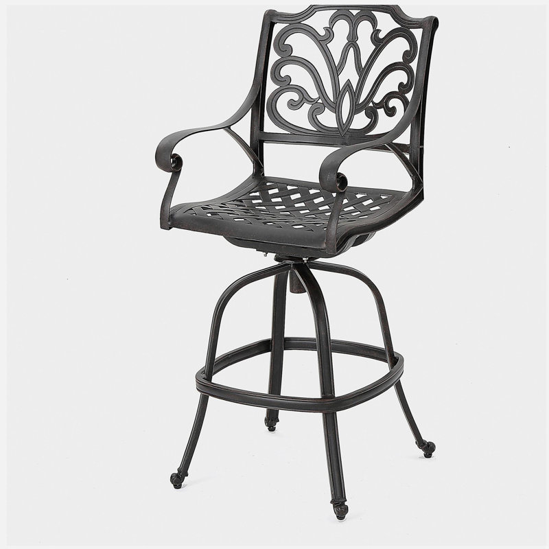 Cast Aluminium SWIVEL BAR STOOL