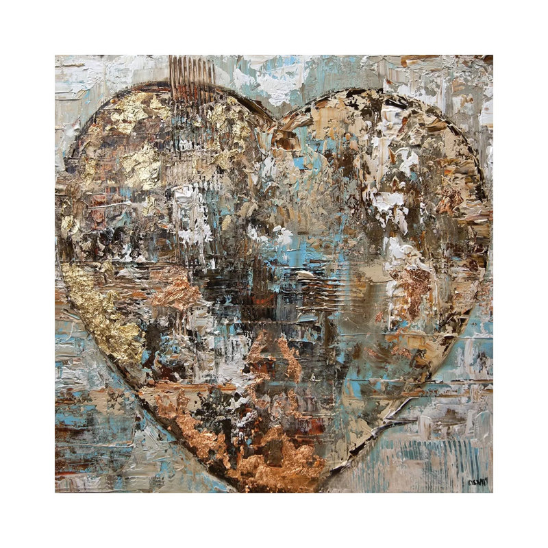 Artist's Heart 1 Piece Wrapped Canvas Painting, 66.04 cm H x 66.04 cm W