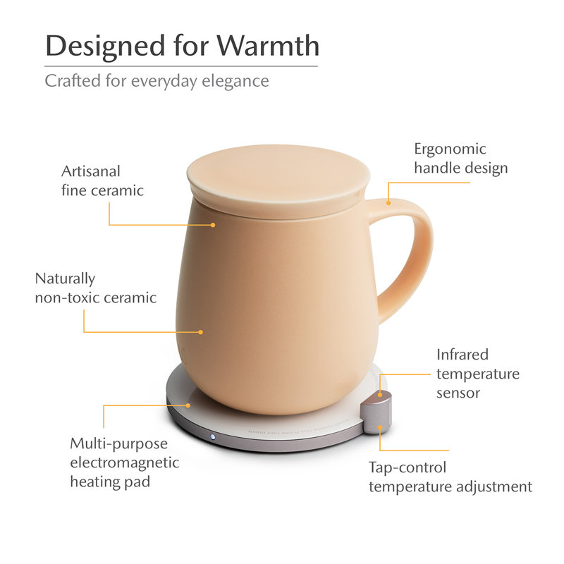 Ui Self-Heating Mug Set - Rosy Apricot, Pink