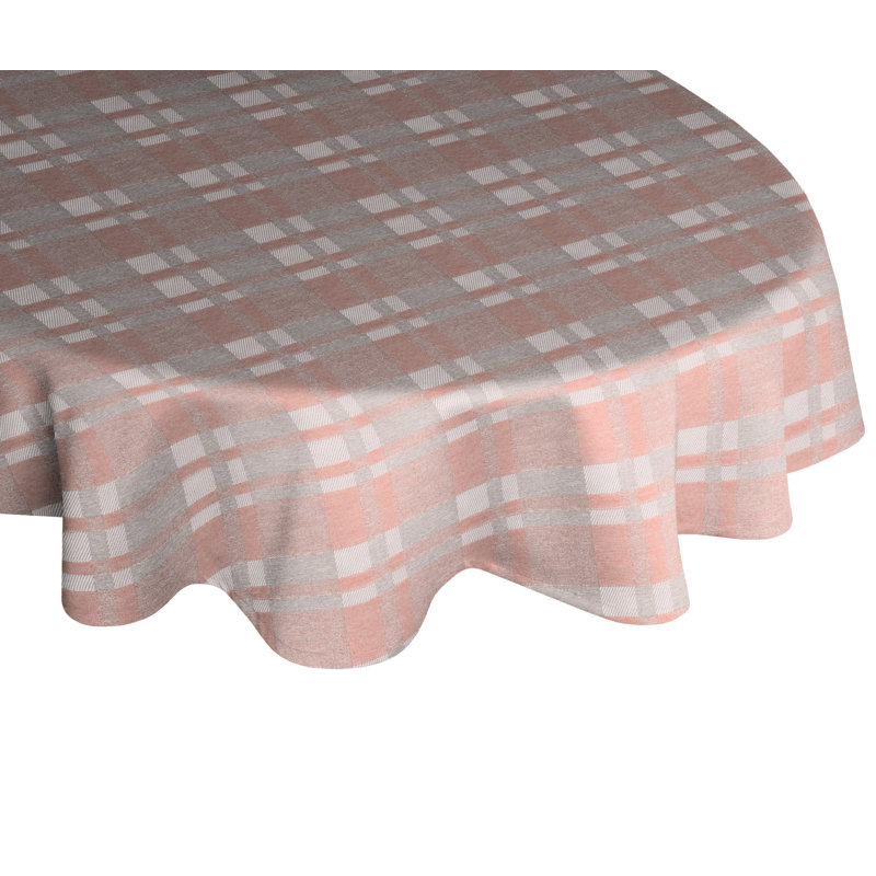 Devore Tablecloth, Pink/Grey