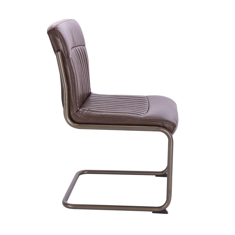Chaise de salle à manger en polyuréthane Diane, Brun