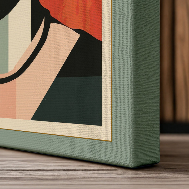 Portrait Pop Art - Wrapped Canvas, 18x12 - 45.7 x 30.5 cm, Sage Border