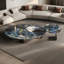 Table basse italienne ovale en pierre micro-cristalline-122903820