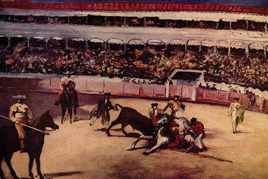 " Bullfight " by Edouard Manet, 24" H x 36" W x 1.5" D