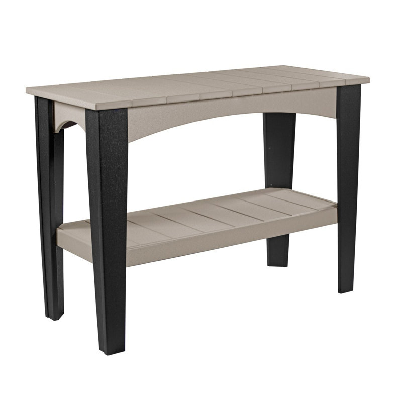 Table de buffet et console en plastique Lieberum, Noir, Bois vieilli