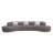 Melino Upholstered Curved Sectional Symmetrical