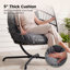 Fauteuil à œufs suspendu intérieur / extérieur Chingford avec support, balancelle, coussin de 5 po et appui-tête-461819399