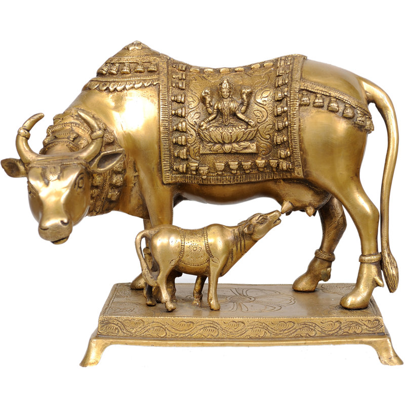 Vache marquée avec Ganesha et Lakshmi