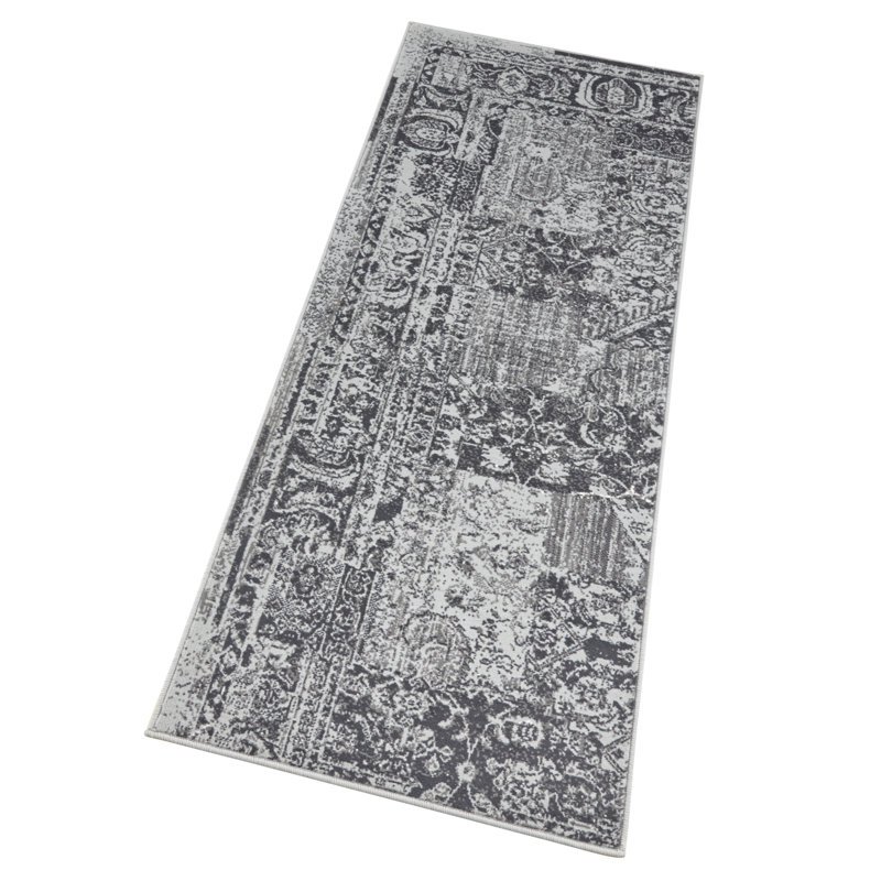 Celebration Plume Flatweave Dark Grey Rug, Runner 80 x 250cm