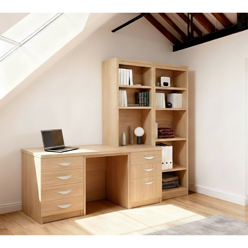 Walshaw Solid Wood Writing Desk, Sandstone