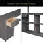 Lit mezzanine avec bureau en U, tiroirs et tablettes de rangement-1851220523-1851220525