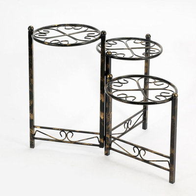 Three Tier Heart Clover Round Plant Stand by George Oliver
