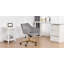 Chaise de bureau moderne en velours avec base pivotante réglable dorée